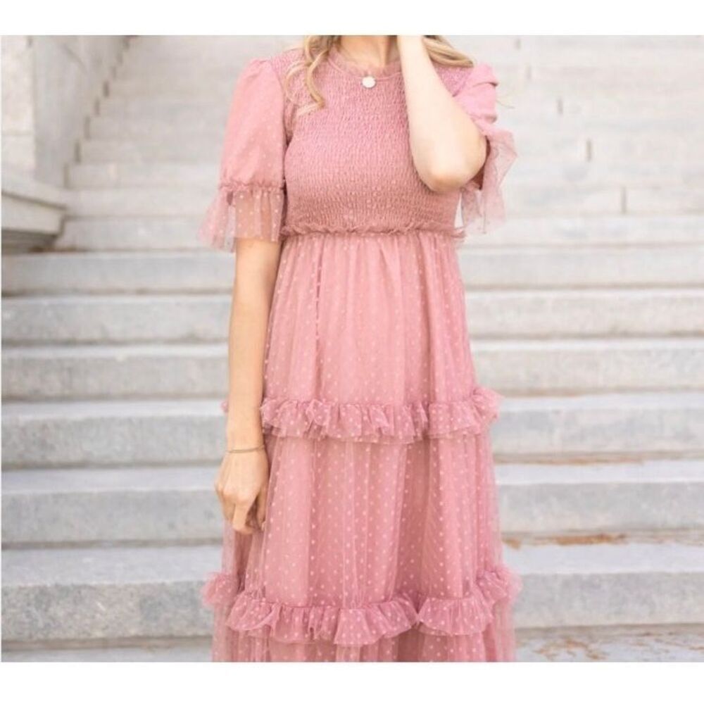 ❤️Tea N Rose Kamala Dusty Blush Dress
